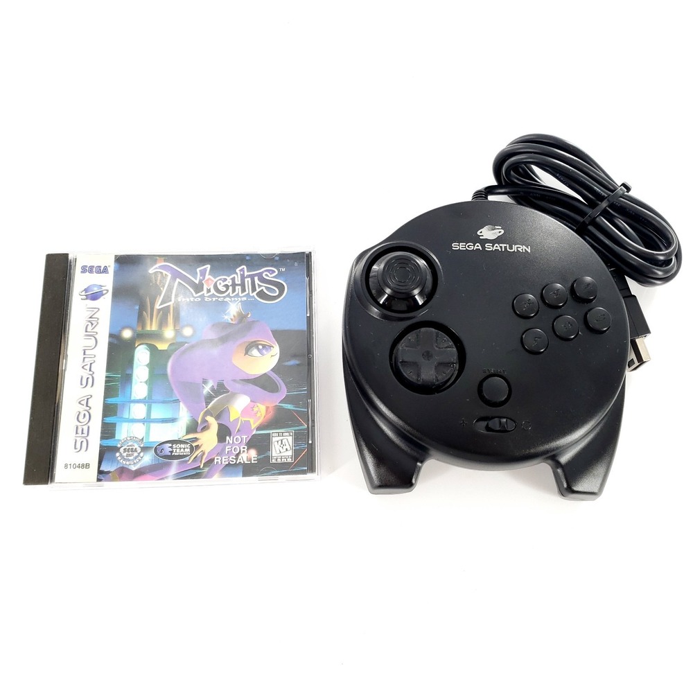 Nights Into Dreams (Sega Saturn, 1996) w/ 3D Control Pad MK-80117 Tested & Works